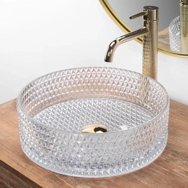 Умывальник Rea Cristal Transparent U9670