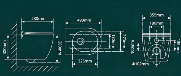 Подвесной унитаз Axus Ligero 2318t