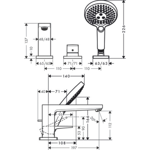 Смеситель Hansgrohe Metropol 32551000