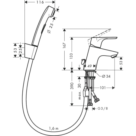 Смеситель Hansgrohe Focus 70 31926000
