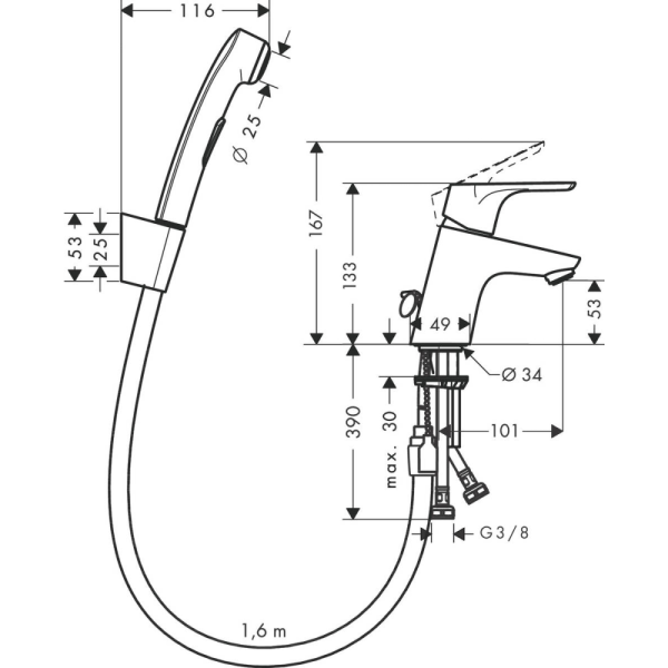 Смеситель Hansgrohe Focus 70 31926000