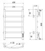 Полотенцесушитель электрический Roxen Santi 11030-4365B 43х65