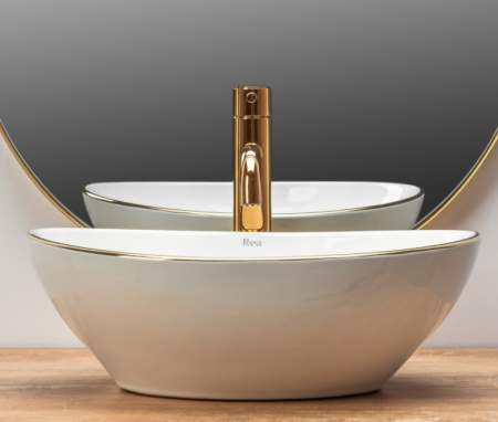 Умывальник Rea Sofia Gold Edge U3287