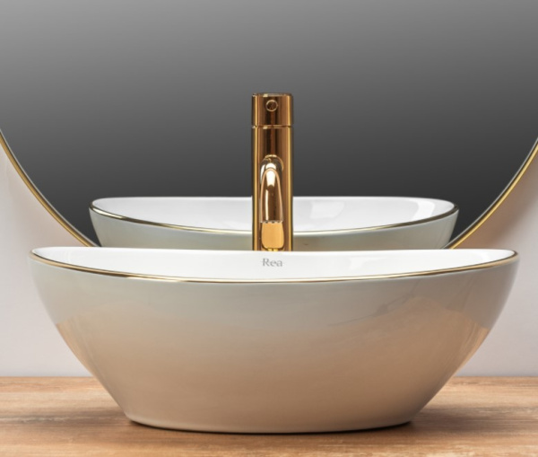 Умывальник Rea Sofia Gold Edge U3287
