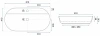 Умывальник Rea Aura 61 Marmo Shiny U8003