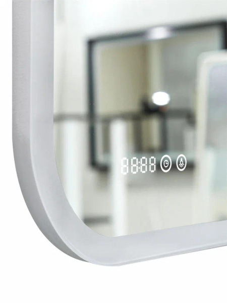 Зеркало Continent Bliss LED с увеличительным зеркалом и часами 120х80
