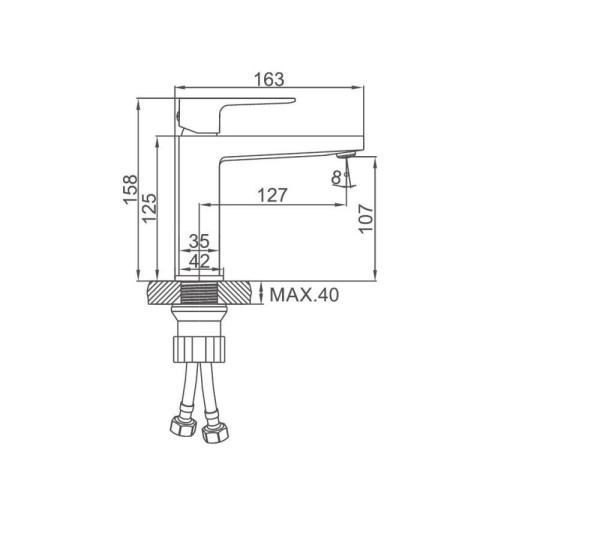 Смеситель Ledeme L1073W