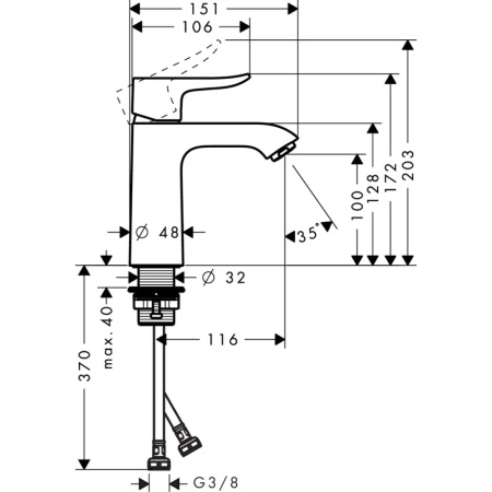 Смеситель Hansgrohe Metris 110 31084000