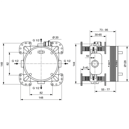 Душевая система встраиваемая Ideal Standard Ceraflex BC447AA