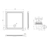 Акриловый душевой поддон Lavinia Boho One 3701380S / 3701490S 90x90
