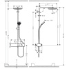 Душевая система термостатическая Hansgrohe Pulsify Showerpipe 1jet 24220000