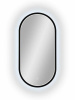 Зеркало Continent Delia LED черный 40х80