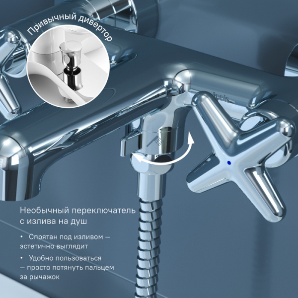 Смеситель для ванны Iddis Acros ACRSB02i02WA