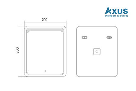 Зеркало AXUS Siera 70х80