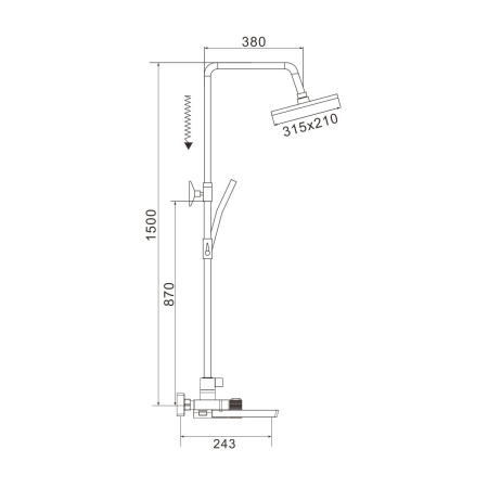 Душевая система термостатическая Rose R1896