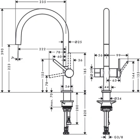 Смеситель Hansgrohe Talis 72805670