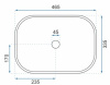 Умывальник Rea Livia Stone matt U3800