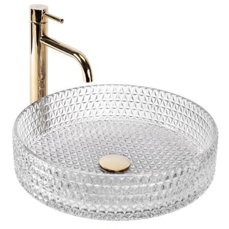Умывальник Rea Cristal 39 Transparent U8881