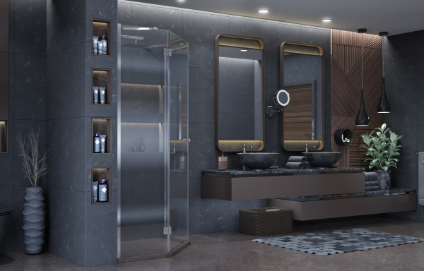 Душевой уголок Ambassador Diamond 90x90 Левый