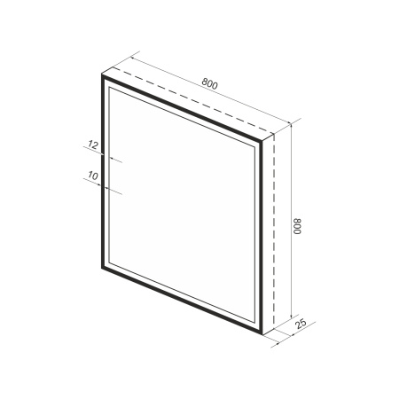 Зеркало Wellsee 7 Rays' Spectrum с LED-подсветкой 80х80