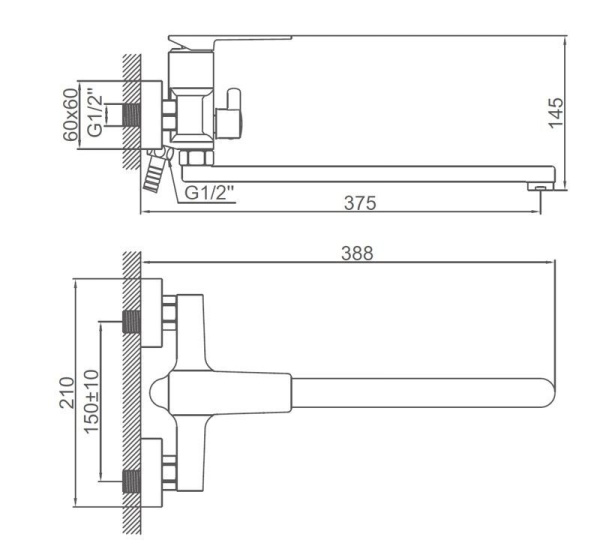 Смеситель с ручным душем Ledeme L2278 Смеситель с ручным душем Ledeme L2278