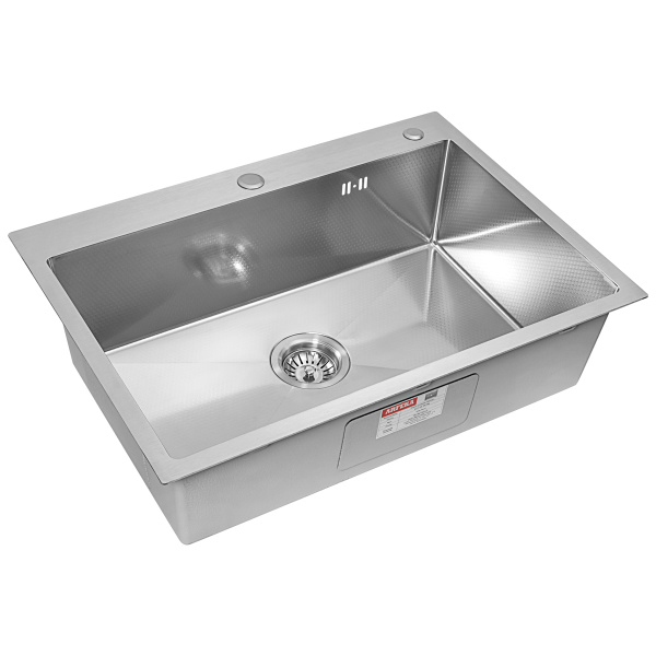 Кухонная мойка Arfeka Eco AR Satin Decor 70х50 с коландером G и дозатором