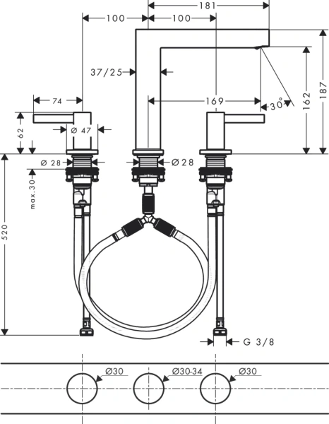Смеситель Hansgrohe Finoris 76034700