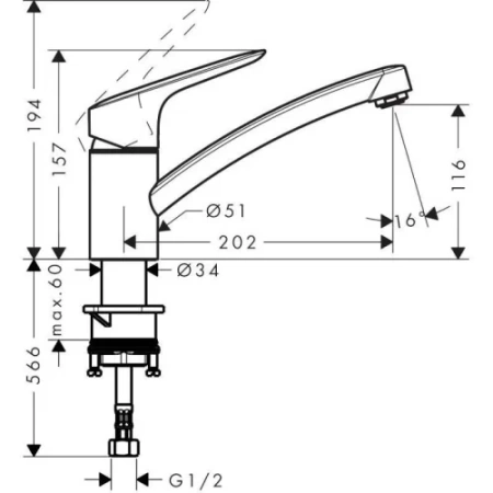 Смеситель Hansgrohe Logis 71830000