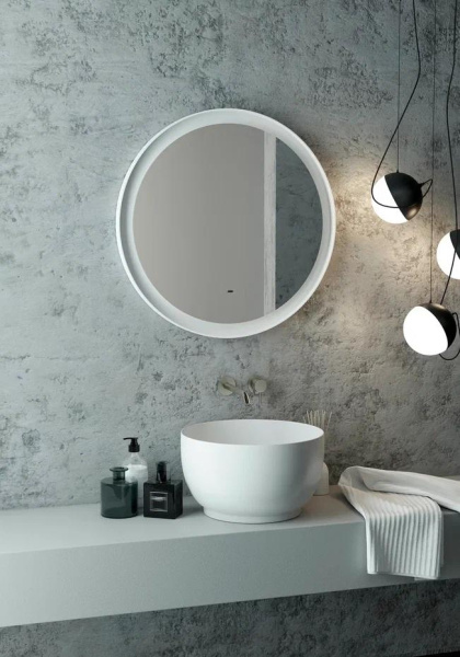 Зеркало Continent Planet White LED (холодная подсветка) с бесконтактным сенсором 60х60