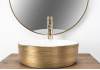 Умывальник Rea Sami White Brush Gold U6630