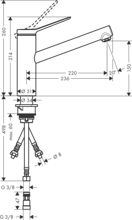 Смеситель Hansgrohe Zesis 74806000