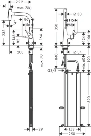 Смеситель Hansgrohe Metris 73817800