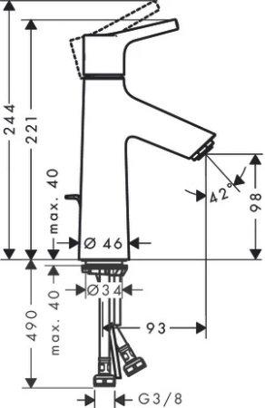 Смеситель Hansgrohe Talis 72022000