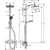 Душевая система термостатическая Hansgrohe Crometta E Showerpipe 1jet EcoSmart 27281000