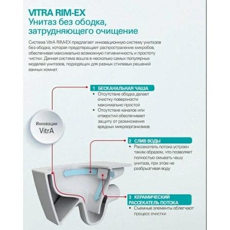 Напольный унитаз Vitra Sento Rimex Open-back