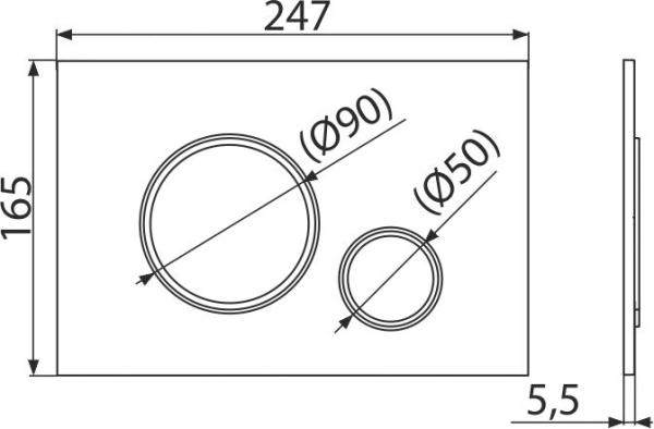 Кнопка для инсталляции AlcaPlast M775 Кнопка для инсталляции AlcaPlast M775
