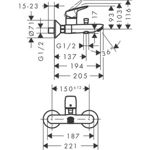Смеситель Hansgrohe Logis 71401000