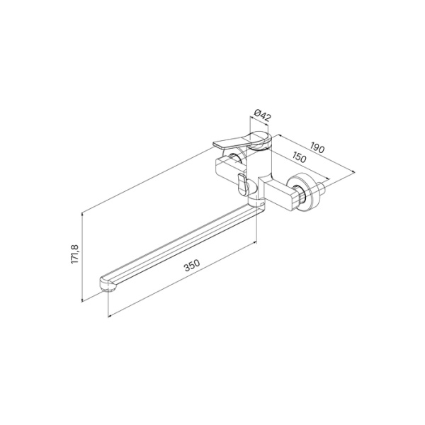 Смеситель для ванны Iddis Parker PARSB02i10WA Смеситель для ванны Iddis Parker PARSB02i10WA