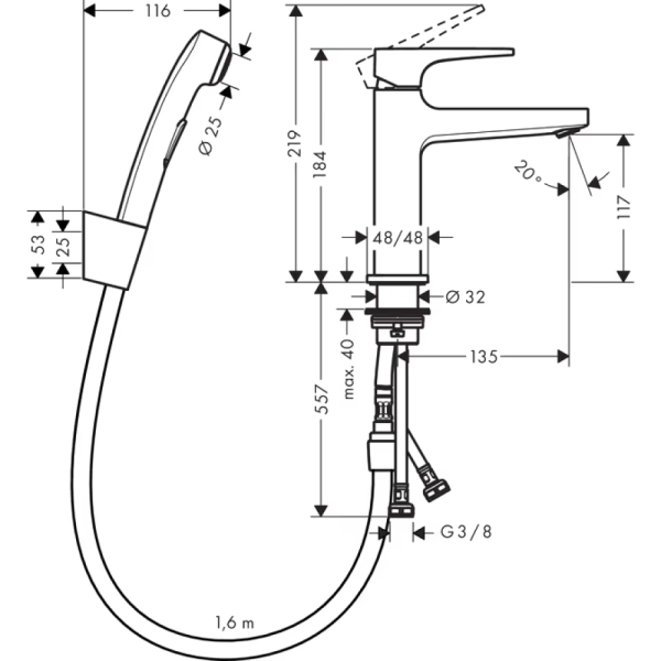 Смеситель Hansgrohe Metropol 32522000