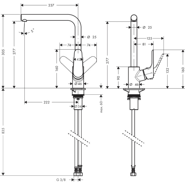 Смеситель Hansgrohe Focus M41 280 31817670