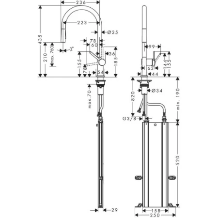 Смеситель Hansgrohe Talis 72801670