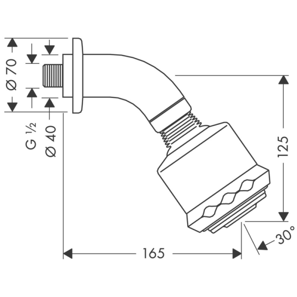 Тропический душ Hansgrohe Clubmaster 3jet 27475000 с держателем