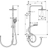 Душевая система Hansgrohe Vernis Blend Showerpipe 200 Reno 1jet 26272000