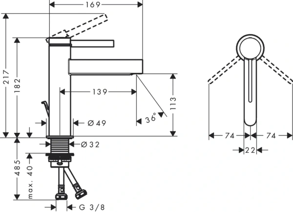 Смеситель Hansgrohe Finoris 76020670