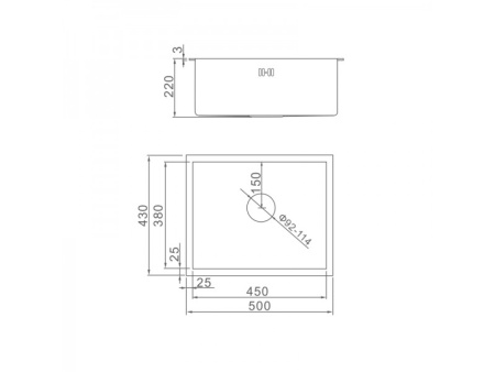 Кухонная мойка премиум Gerhans K35043 50х43