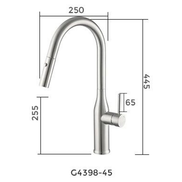 Смеситель с выдвижным изливом Gappo G4398-45