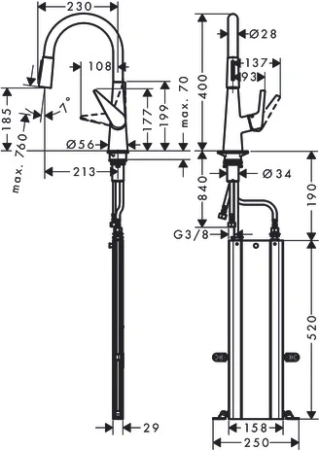 Смеситель Hansgrohe Talis 73851800
