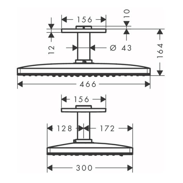 Тропический душ Hansgrohe Rainmaker Select 3jet 24006600