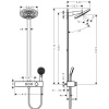 Душевая система термостатическая Hansgrohe Pulsify Showerpipe 2jet 24240000