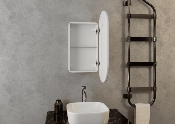 Шкаф зеркальный Continent Elmage White с подсветкой LED 45х80